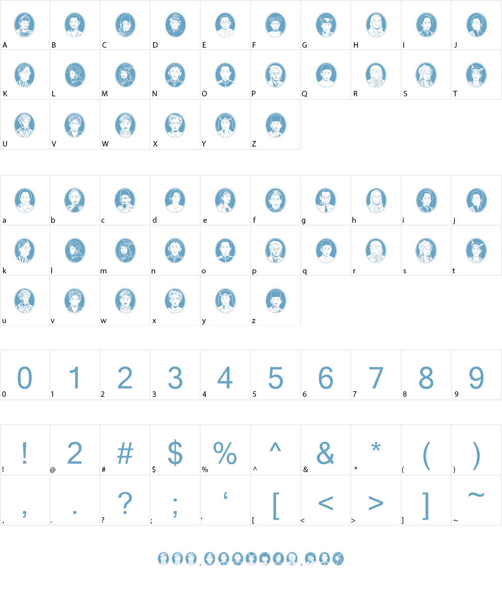 Cermin Pahlawan Font Character